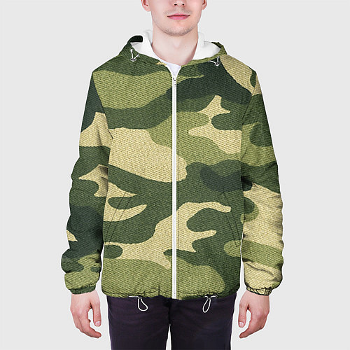 Мужская куртка Хаки / 3D-Белый – фото 3