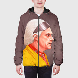 Куртка с капюшоном мужская Доктор Браун, цвет: 3D-черный — фото 2