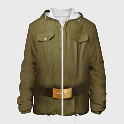 Куртка с капюшоном мужская Униформа солдата, цвет: 3D-белый