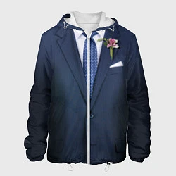 Куртка с капюшоном мужская Жених, цвет: 3D-белый