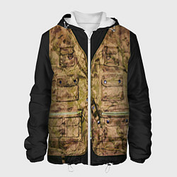 Куртка с капюшоном мужская Жилетка охотника, цвет: 3D-белый