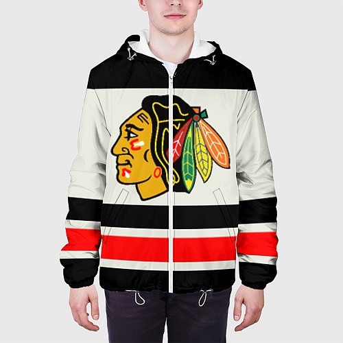 Мужская куртка Chicago Blackhawks / 3D-Белый – фото 3