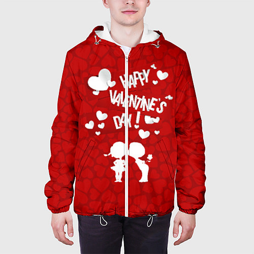 Мужская куртка Valentines Day / 3D-Белый – фото 3
