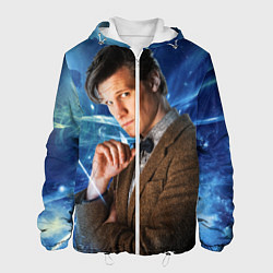 Куртка с капюшоном мужская 11th Doctor Who, цвет: 3D-белый