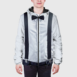 Куртка с капюшоном мужская Рубашка с подтяжками, цвет: 3D-черный — фото 2
