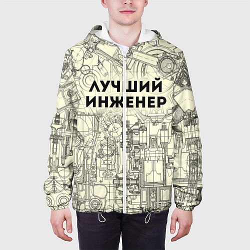 Мужская куртка Лучший инженер / 3D-Белый – фото 3