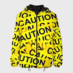 Куртка с капюшоном мужская Caution, цвет: 3D-черный
