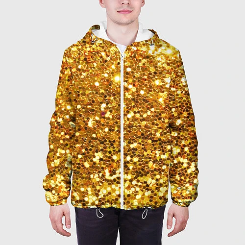 Мужская куртка Золотое мерцание / 3D-Белый – фото 3