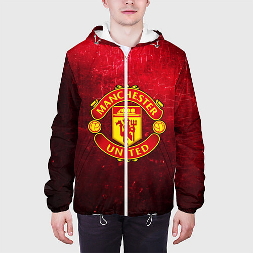 Мужская куртка Манчестер Юнайтед / 3D-Белый – фото 3