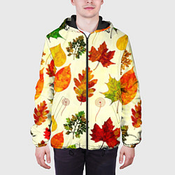Куртка с капюшоном мужская Осень, цвет: 3D-черный — фото 2