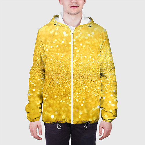 Мужская куртка Золото / 3D-Белый – фото 3