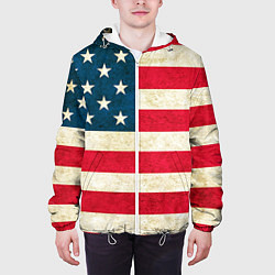 Куртка с капюшоном мужская США, цвет: 3D-белый — фото 2