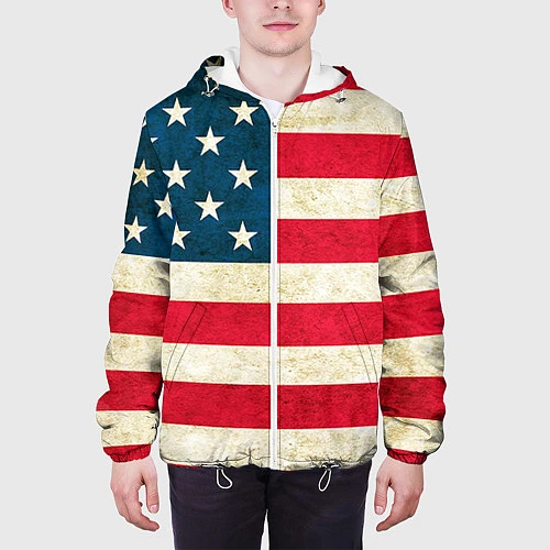 Мужская куртка США / 3D-Белый – фото 3