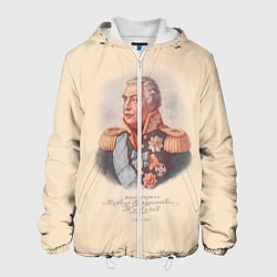 Куртка с капюшоном мужская Михаил Кутузов 1745-1823, цвет: 3D-белый