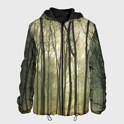 Куртка с капюшоном мужская Чарующий лес, цвет: 3D-черный