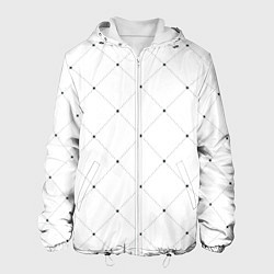 Куртка с капюшоном мужская Точечный узор!, цвет: 3D-белый