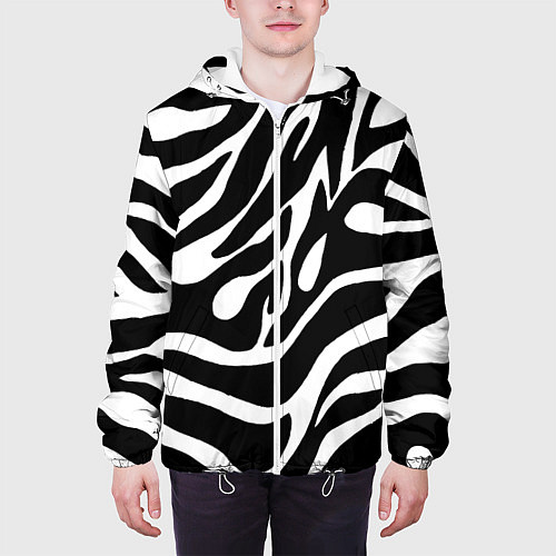 Мужская куртка Зебра / 3D-Белый – фото 3