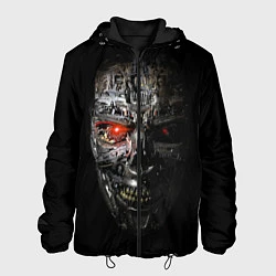 Куртка с капюшоном мужская Terminator Skull, цвет: 3D-черный