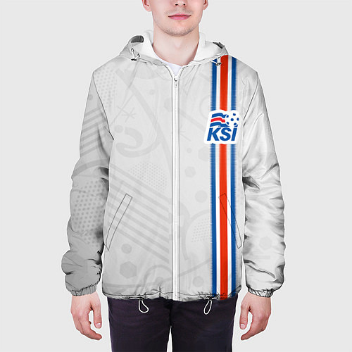 Мужская куртка Сборная Исландии по футболу / 3D-Белый – фото 3