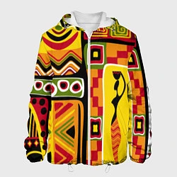Куртка с капюшоном мужская Африка, цвет: 3D-белый