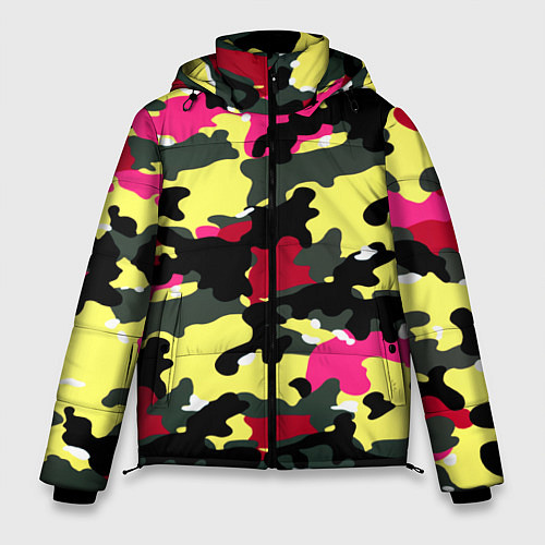 Мужская зимняя куртка Камуфляж: контраст цветов / 3D-Красный – фото 1
