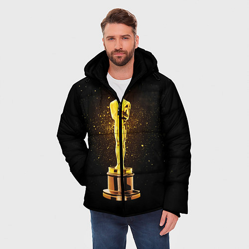 Мужская зимняя куртка Оскар / 3D-Черный – фото 3
