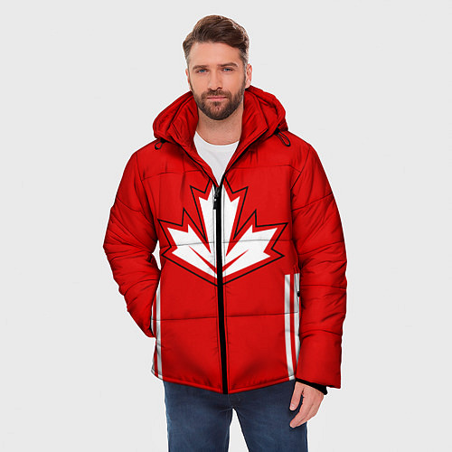 Мужская зимняя куртка Сборная Канады: домашняя форма / 3D-Черный – фото 3