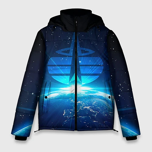 Мужская зимняя куртка Космические войска / 3D-Красный – фото 1