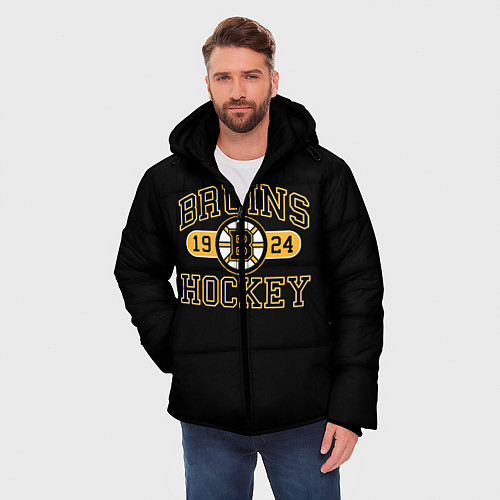 Мужская зимняя куртка Boston Bruins: Est.1924 / 3D-Красный – фото 3