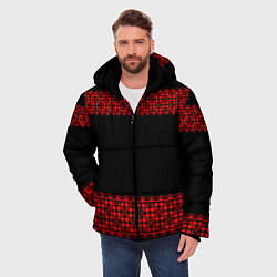 Куртка зимняя мужская Славянский орнамент (на чёрном), цвет: 3D-черный — фото 2