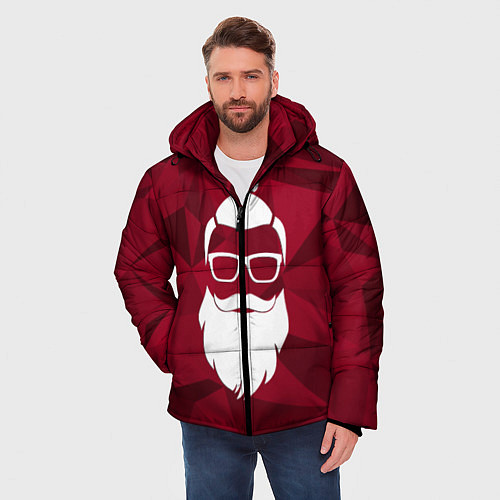 Мужская зимняя куртка Санта хипстер / 3D-Черный – фото 3