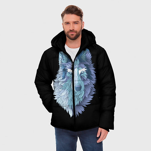Мужская зимняя куртка Седой волк / 3D-Черный – фото 3