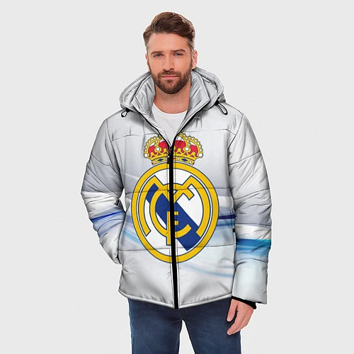 Мужская зимняя куртка Реал Мадрид / 3D-Черный – фото 3