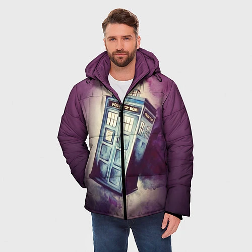 Мужская зимняя куртка Перемещение во времени / 3D-Черный – фото 3