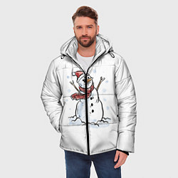 Куртка зимняя мужская Снеговик, цвет: 3D-красный — фото 2