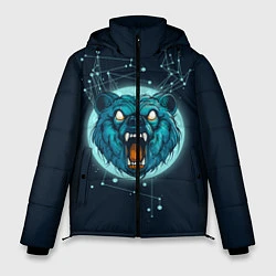 Куртка зимняя мужская Космический медведь, цвет: 3D-черный