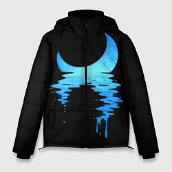 Куртка зимняя мужская Отражение Луны, цвет: 3D-черный