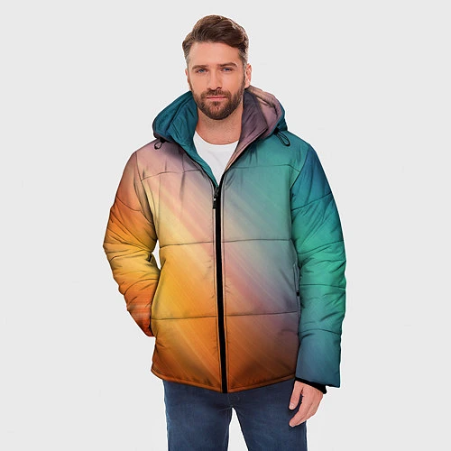 Мужская зимняя куртка Стильный окрас / 3D-Черный – фото 3