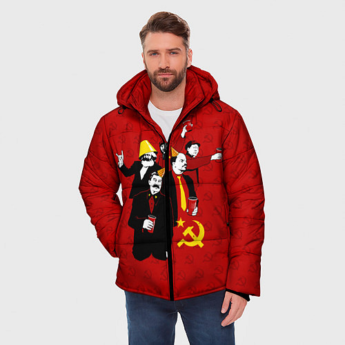 Мужская зимняя куртка Communist Party / 3D-Черный – фото 3