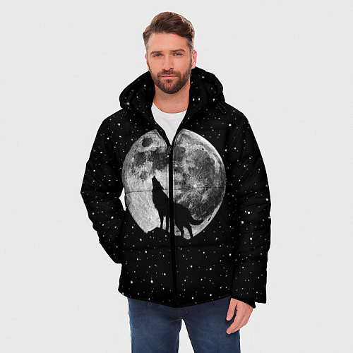 Мужская зимняя куртка Лунный волк / 3D-Черный – фото 3