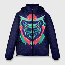 Куртка зимняя мужская Hipster Bear, цвет: 3D-черный