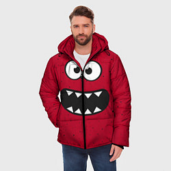 Куртка зимняя мужская Веселый монстрик, цвет: 3D-красный — фото 2