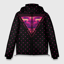 Куртка зимняя мужская Треугольная геометрия, цвет: 3D-черный