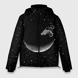 Куртка зимняя мужская Астронавт байкер, цвет: 3D-черный