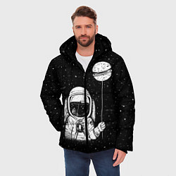Куртка зимняя мужская Астронавт с шариком, цвет: 3D-черный — фото 2