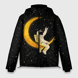 Куртка зимняя мужская Лунный наездник, цвет: 3D-черный