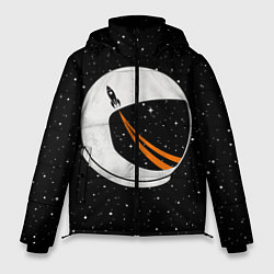 Куртка зимняя мужская Шлем астронавта, цвет: 3D-черный