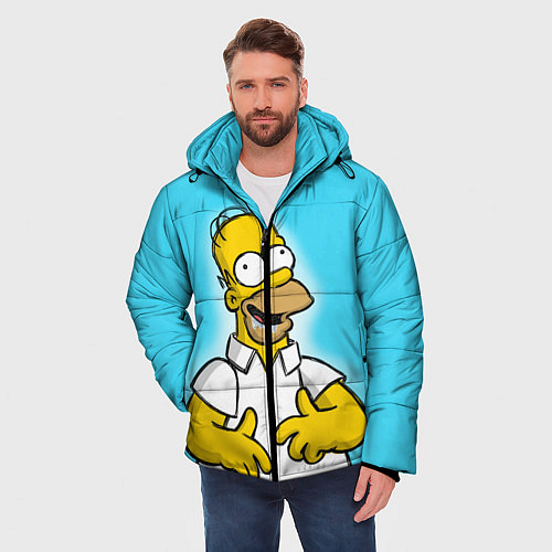 Мужская зимняя куртка Аппетит Гомера / 3D-Черный – фото 3