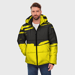 Куртка зимняя мужская Чёрно-жёлтый, цвет: 3D-черный — фото 2