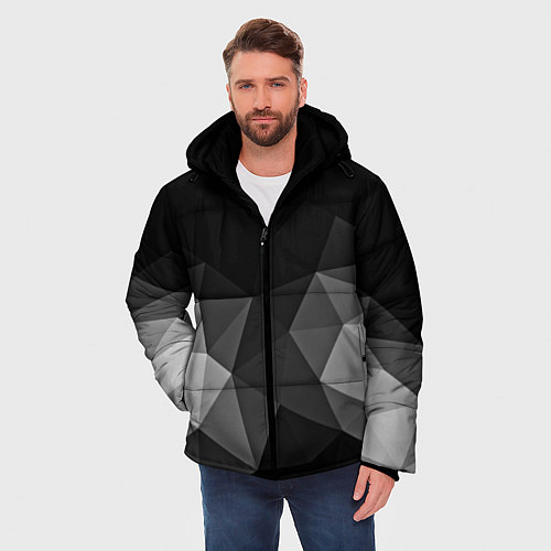 Мужская зимняя куртка Abstract gray / 3D-Черный – фото 3